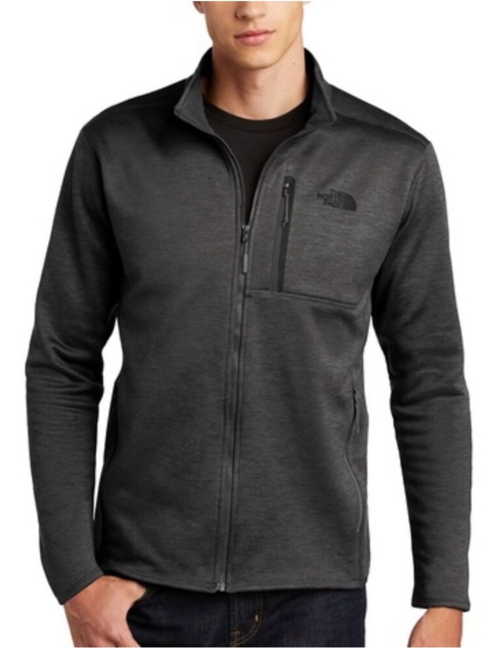 The North Face Skyline Full-Zip Fleece Jacket Dark Grey Heather Size Men's XS